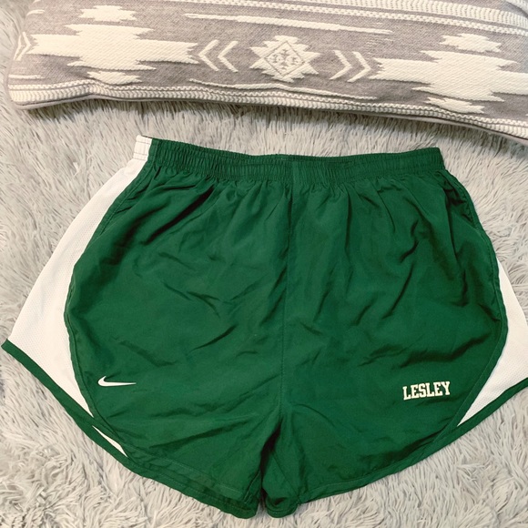 Nike Pants - Nike Tempo Lesley University Green Running Shorts